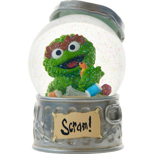 Oscar The Grouch in Trash Can Musical Snow Globe