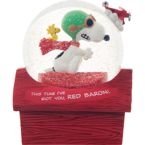 Snoopy and Red Baron Musical Snow Globe