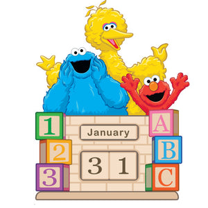 Elmo, Cookie Monster, and Big Bird Perpetual Calendar