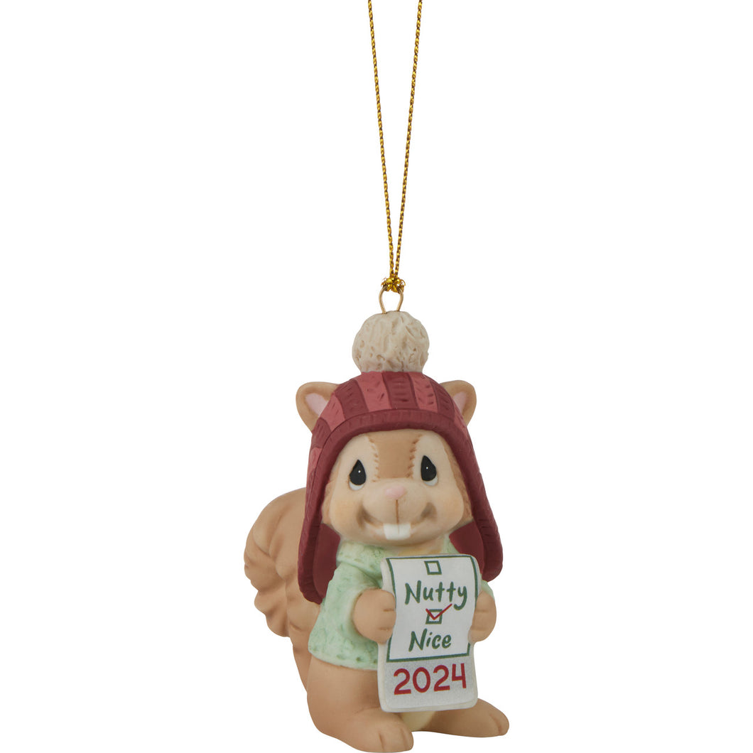 Have You Been Nutty Or Nice? 2024 Dated Animal Ornament