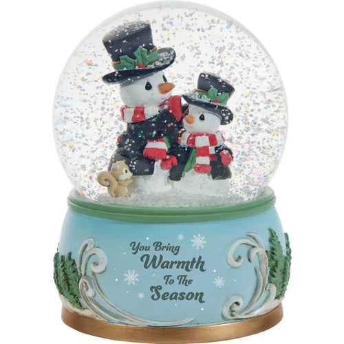 You Bring Warmth To The Season Annual Snowman Musical Snow Globe