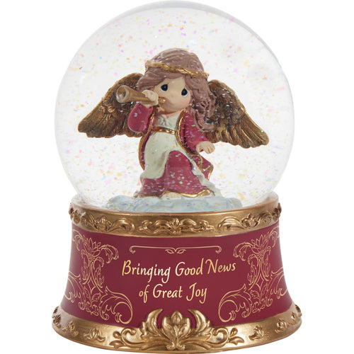 Bringing Good News Of Great Joy Annual Angel Musical Snow Globe